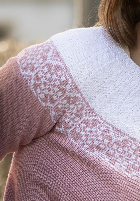 Vivil-genser i Viking Bjørk (gammelrosa) | Strikkepakke