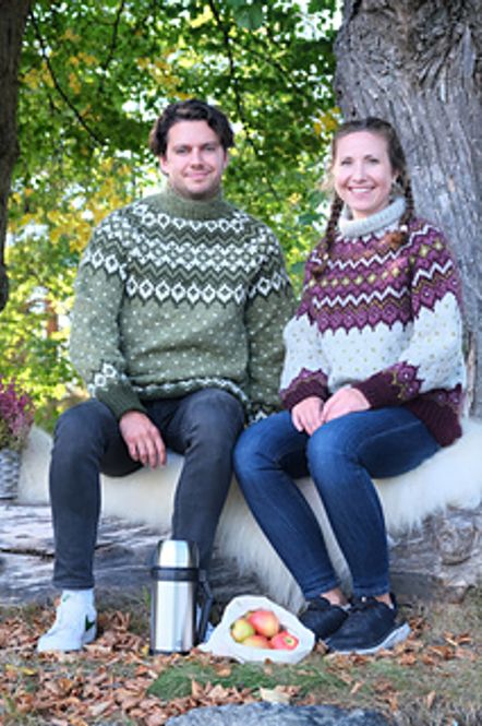 Hovedbilde Hakk i plata med 3 farger av Vanjastrikk | Strikkepakke