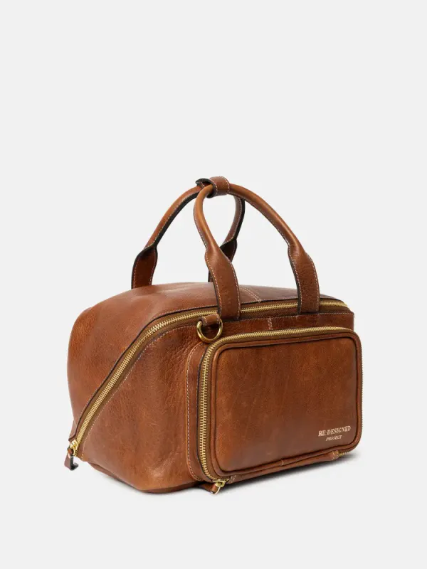 Project 39 - Walnut/Gold, romslig prosjektveske i kompakt størrelse