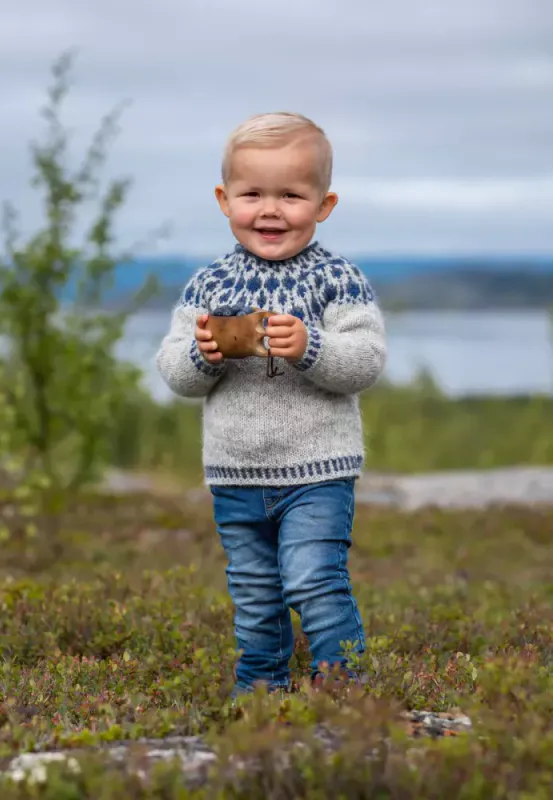 Blåbærgenser Mini av Sisu Knitwear - Oppskrift