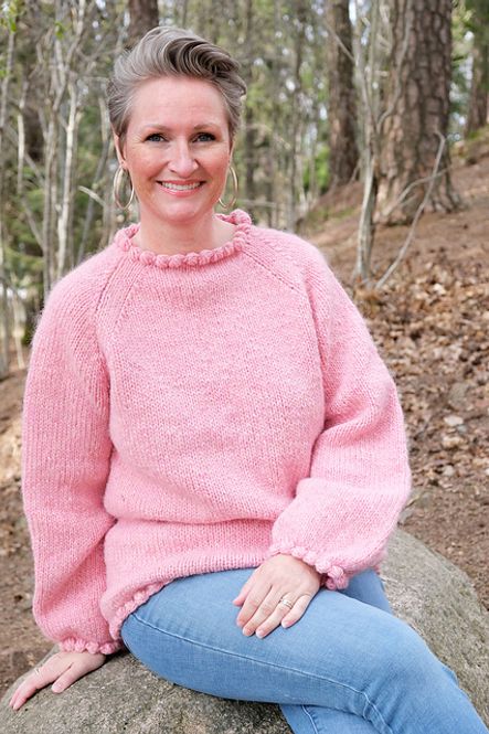 Hovedbilde Turbogenser med raglanfelling av Vanjastrikk | Strikkepakke