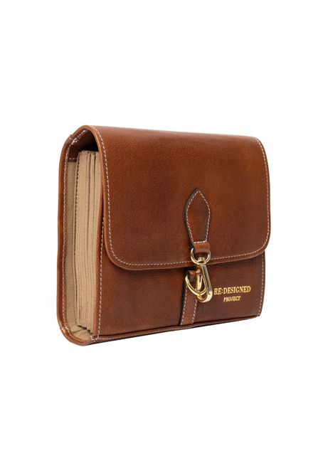 Hovedbilde Project 93 – Eksklusiv rundpinneveske i skinn - Walnut/Gold