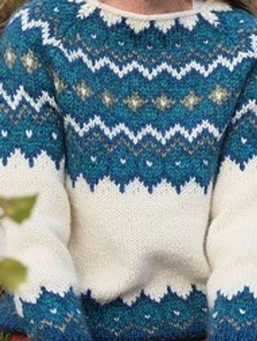 Hovedbilde Hakk i plata til herre med 4 farger av Vanjastrikk | Strikkepakke