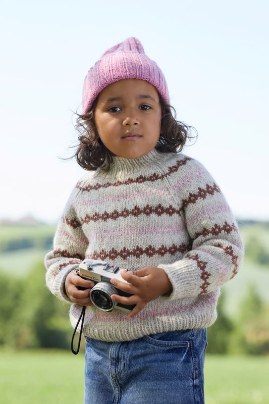 Fugligenser i Rauma Fivel (rosa) | Strikkepakke