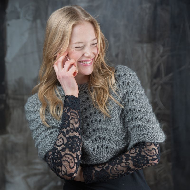 Blåne skuldervarmer | Strikkepakke