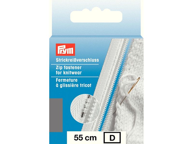 Prym glidelås til strikketøy 55 cm -ass. farger  (utgår ingen returrett)