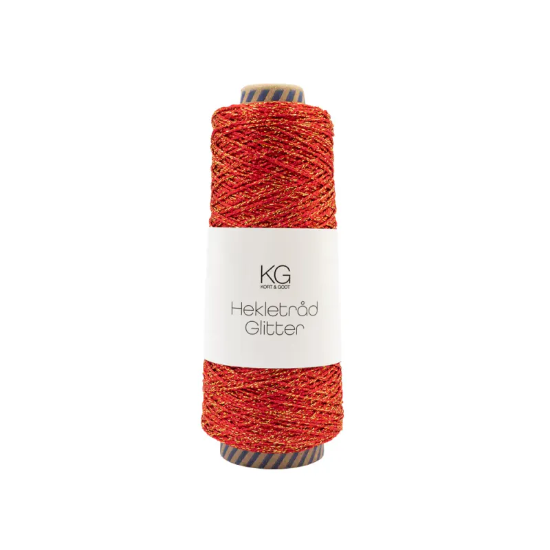 Hekletråd Glitter – Kort & Godt | 100 g