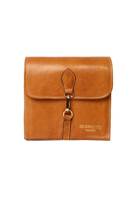 Hovedbilde Project 93 – Eksklusiv rundpinneveske i skinn - Burned Tan/Gold